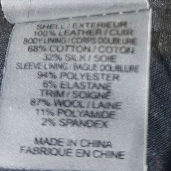 ELIE TAHARI Leather/Cotton Moto Jacket - Size Small - Picture 9 of 9